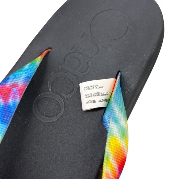 Chaco Mens Flip Flop Sandals 11 Tie Dye Rainbow - Picture 10 of 10